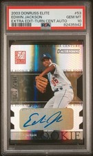 2003 DONRUSS ELITE EXTRA EDITION #53 EDWIN JACKSON ROOKIE RC 42/100 PSA 10