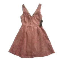 Lulus Blush Pink Lace Skater Dress Size Small All Of My Heart Formal HOCO New