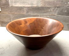 Vintage Mid Century Modern Walnut Salad Servi...