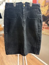 VTG Jordache Concepts Jean Pencil Skirt Women s 12 Denim Faded Black Midi 90s