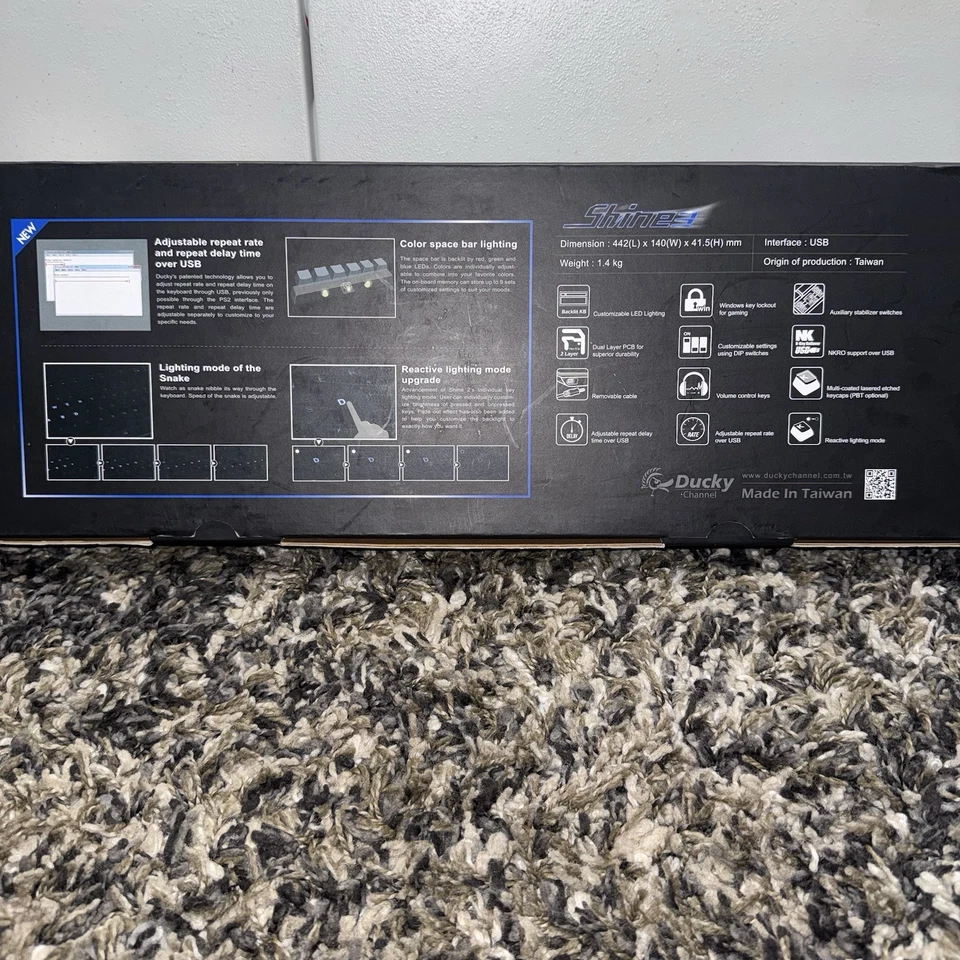 Ducky Shine 3 Mechanical Keyboard RGB Backlit Cherry MX – Brand New in Box - Image 2 of 4