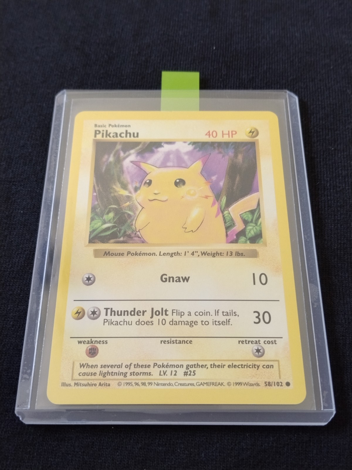 Pokemon Card Pikachu 58/102 Shadowless Yellow Cheeks Promo CD Japanese 1999 EX