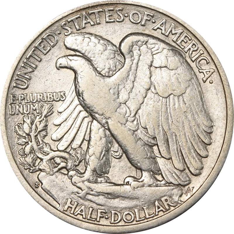 1929-S Walking Liberty Half - Image 2 of 2