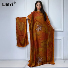 Muslim African Traditional Dress for Woman Abaya Dubai Luxury Kaftan Evening Dre