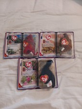 Ty Teenie Beanie Babies Rex, Steg, Bronty Dinosaur Trio 2000 McDonald's