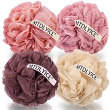 Loofah Sponge, XXL Large Loofah 100g 4 Pack, Bath Sponge Soft Mesh Shower for...