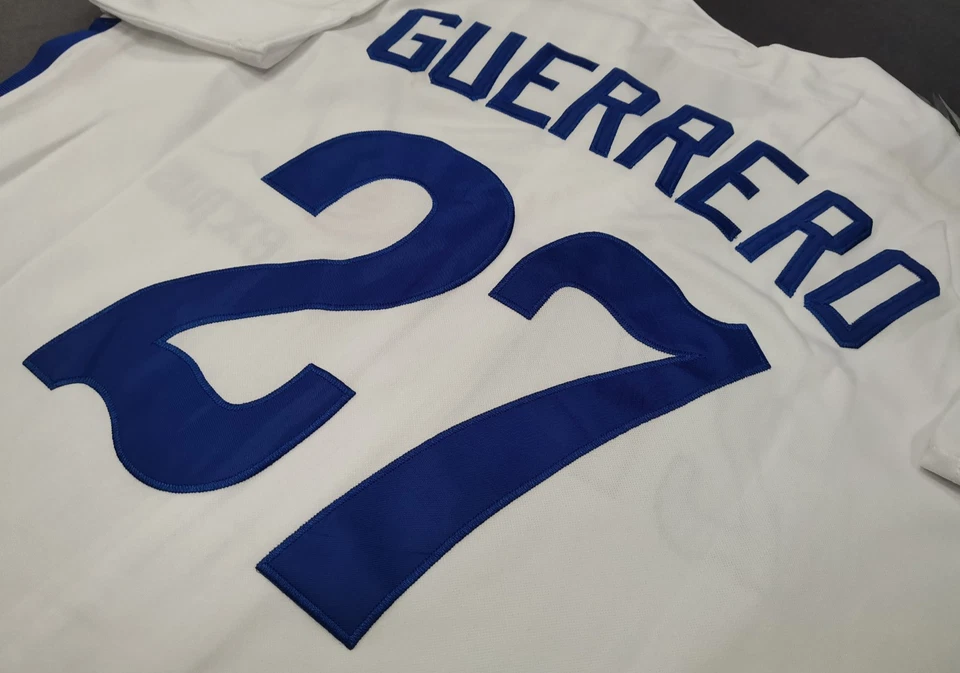VINTAGE Vladimir Guerrero #27 Expos Throwback White Sewn Stitched Jersey. - Image 3 of 4