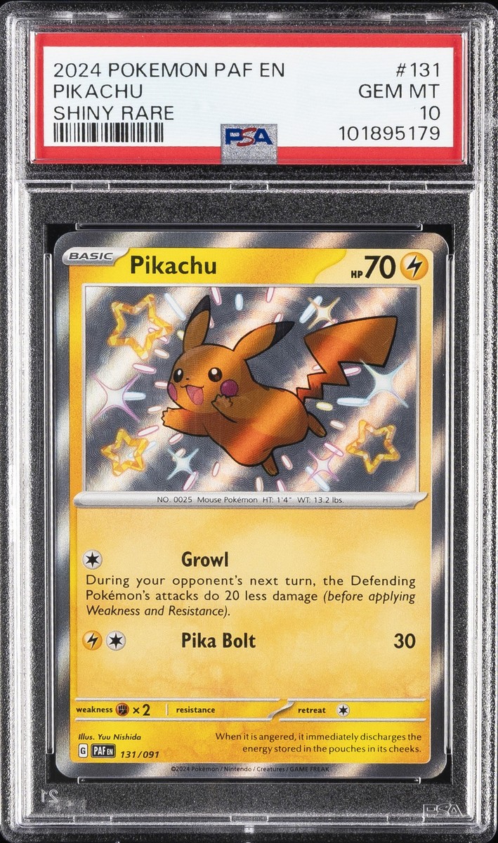 2024 POKEMON PAF EN-PALDEAN FATES SHINY RARE #131 PIKACHU PSA 10
