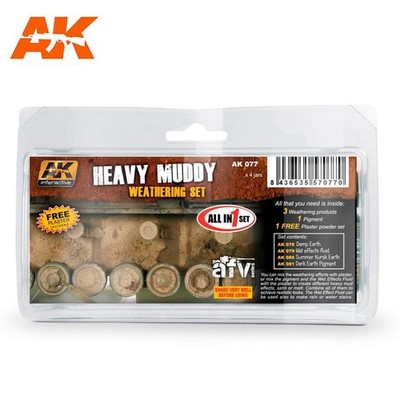 AK-077 AK Interactive Heavy Muddy Set