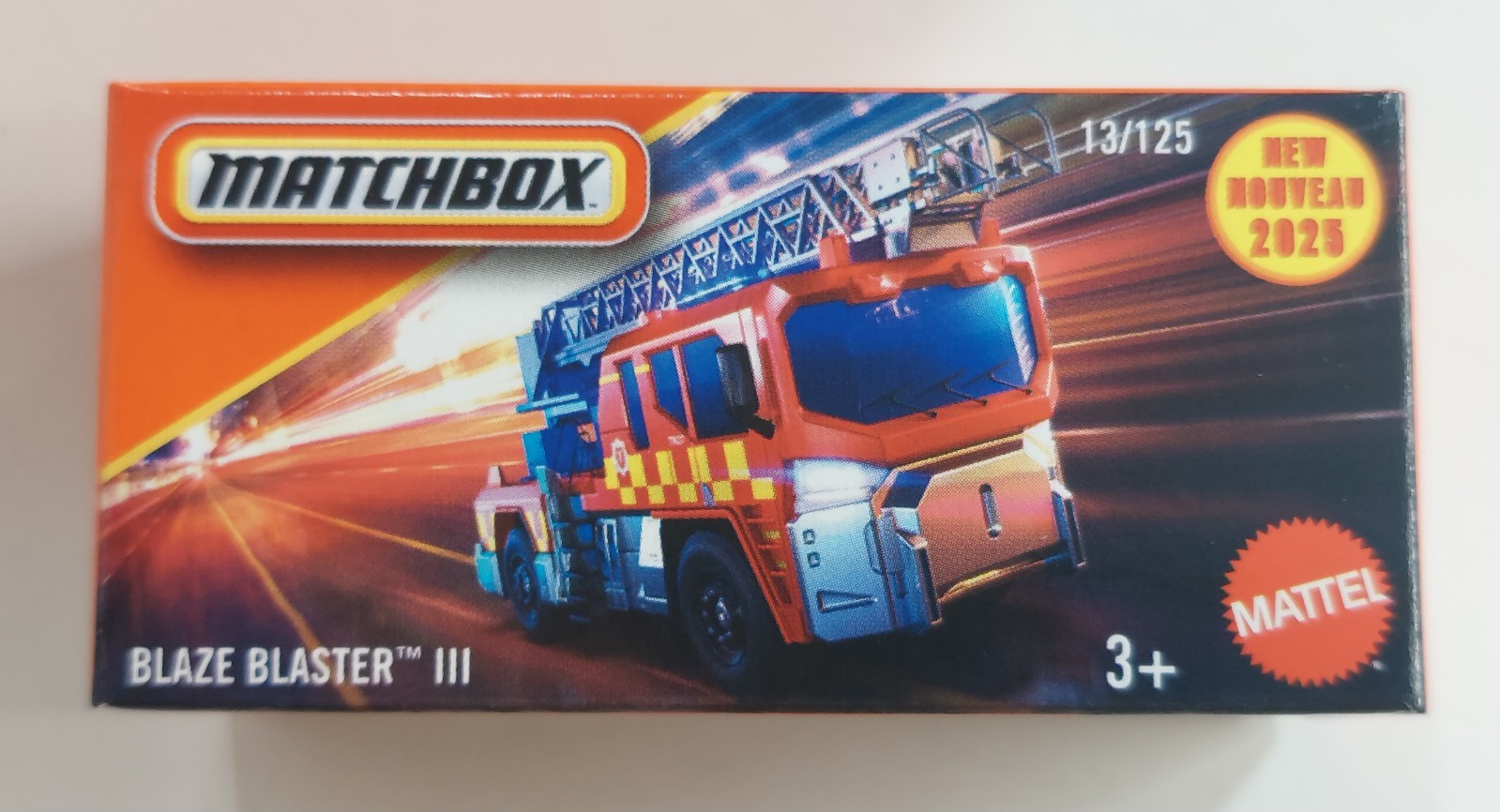 Blaze Blaster III 13/125 Matchbox 2025 POWER GRABS JBV13 MBX Rescue FIRE TRUCK