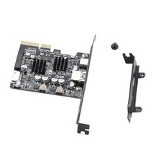 PCIe to USB 3.2 Gen2 Adapter 10 Gbps Expansion Card With Dual 2.2A Ports