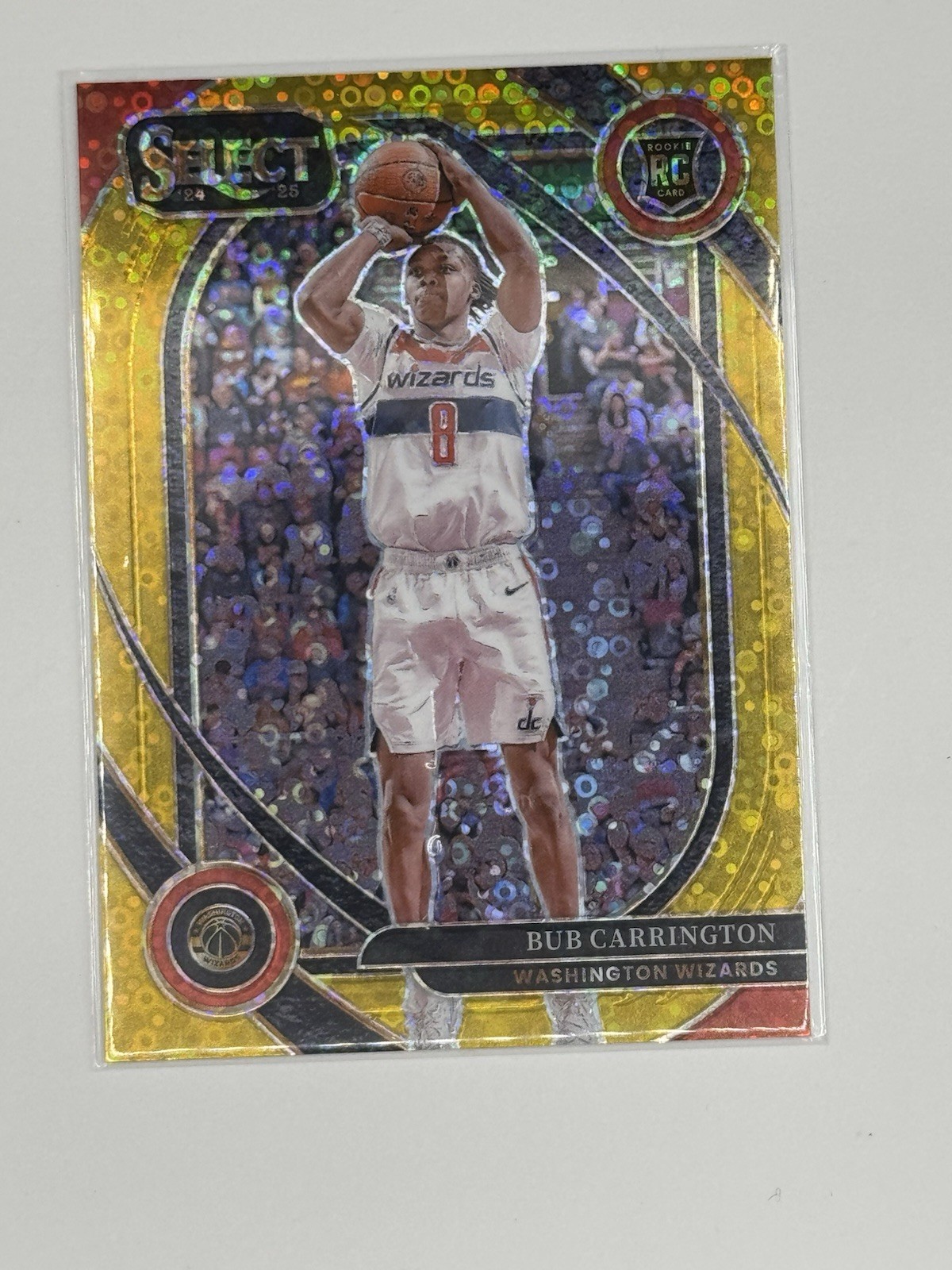 2024-25 Panini Select - Courtside Bub Carrington #266 Gold Disco /10
