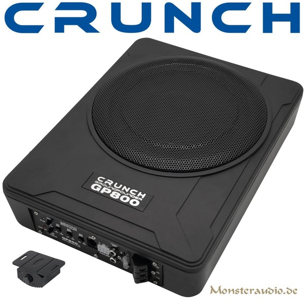 Crunch GP800 20Cm Auto Aktivsubwoofer Untersitz PKW KFZ Sub + VerstäRker 200W-image