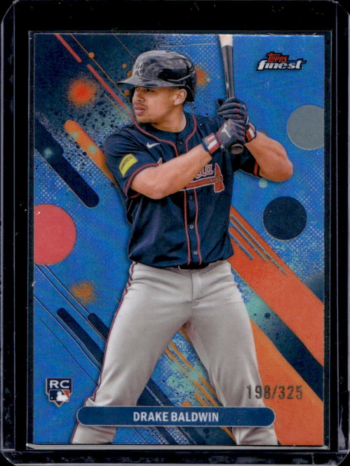 2025 Finest Drake Baldwin Common RC Sky Blue Refractor #198/325 Braves