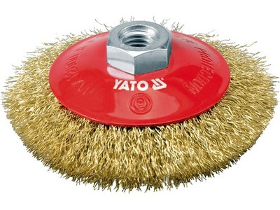 Yato Messingdraht-Kegelbürste 100mm M14 YT-4761