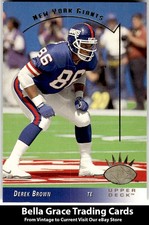 1993 SP Derek Brown #181 New York Giants NFL Football