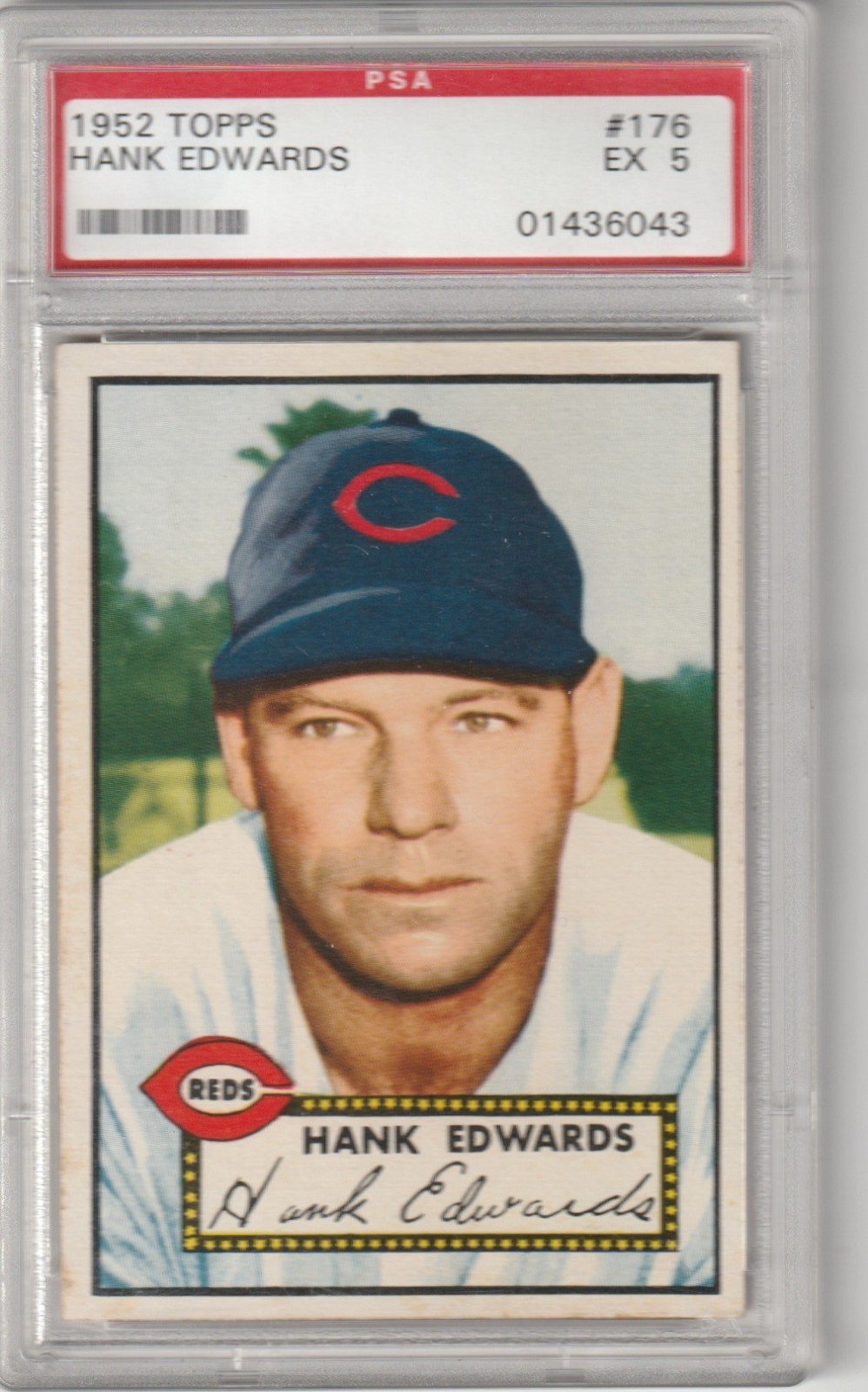 1952 Topps Hank Edwards #176, PSA EX 5
