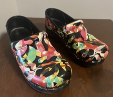 Dansko Geometric Color Pop Patent Leather Clog Women's Size EU36 US 5.5-6