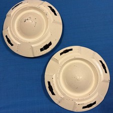 1957 1958 1959 1960 Chevrolet Truck 12 Ton Dog Dish Hubcaps Original Paint Pair 1957 1958 1959 1960 Chevrolet Truck 12 Ton Dog Dish Hubcaps Original Paint Pair