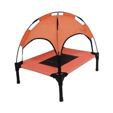 Salmon Dog Cot with Canopy 24" x 30" - Elevated Dog Bed Outside Dog Tent Car...