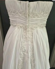 PRICE DROP DAVIDS BRIDAL WEDDING Size 14 NTV9743 IVORY BEADED DRESS