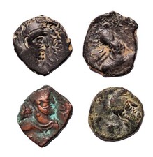Kushan - 4 Hormizd I Copper Units Kushano-Sasanian genuine study