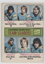 1975 Topps Team Leaders California Golden Seals Dave Hrechkosy Larry Patey 00er