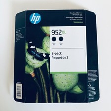 Genuine HP 952XL BLACK - 2 PACK High Yield Ink Cartridges N9K29BN - 2/2026