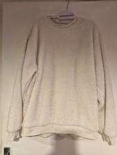 Mens Xl Boohooman White Fluffy Jumper