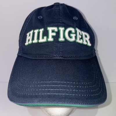 Tommy Hilfiger Spell-Out Embroidered Dad Hat Navy Blue & Sea Green
