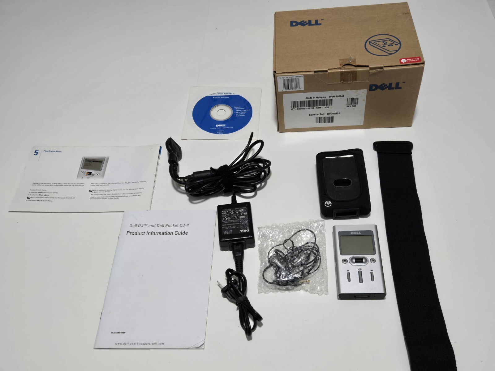 Dell Digital Jukebox MP3 Music Pocket DJ Model HVD2T / 20GB / NEEDS Battery READ
