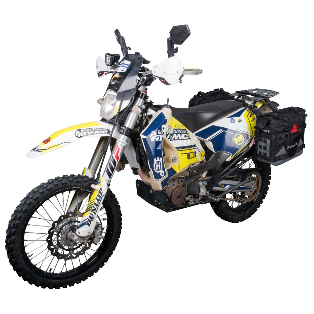 Tusk Pannier Racks With Pilot Bags Black/Gray For HUSQVARNA 701