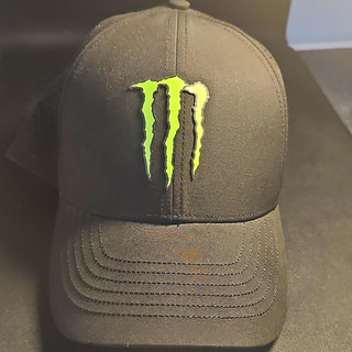 Monster Energy Black/Green Adjustable Breathable Baseball Cap One Size Twill