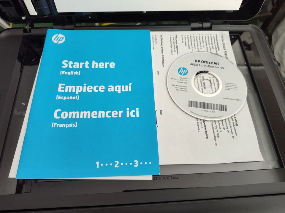 HP OfficeJet 4650 All-in-One Printer Tested Page Count 58 With CD & Manual. - Image 2 of 4