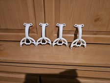 4 Used Replacement Ceiling Fan Blade Arm Brackets White Metal Free Shipping
