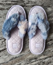 MUK LUKS Maren Faux Fur Ladies Thong Slipper Comfy Size Small 5-6 Slip On Style