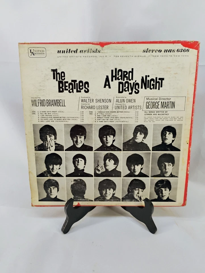 The Beatles A Hard Day's Night OMPS LP 1971 / UAL 3366 / mono 2nd press VG+/G+ - Image 3 of 4