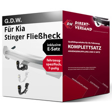 Anhängerkupplung abnehmbar + E-Satz 7pol spezifisch für Stinger Fließheck 10.17-