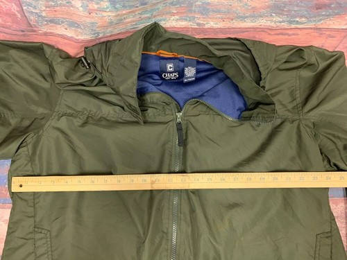 Chaps Ralph Lauren Green Full-Zip Hooded Windbreaker Jacket Men's Size XL* - Picture 4 of 5