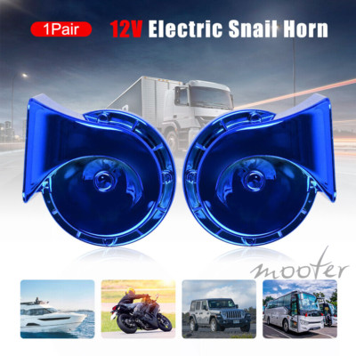 2X 400DB 12V Elektrisch-Schnecken Klang Hupe Lufthorn Laut Horn Auto Fanfare LKW