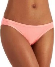 Jenni by Jennifer Moore Bikini Solid Panties Color Coral Punch Size L