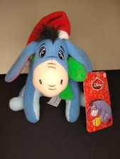 Eeyore Disney Store Holiday Christmas Winnie the Pooh Santa Plush 6  
