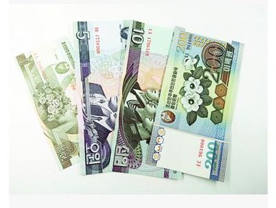 Korea Banknote Set In Folder (UNC) 朝鲜钱币纪念币册第四套币1-200元