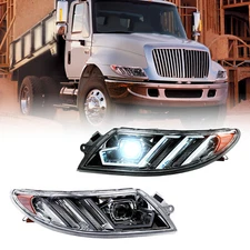 For International 4100 4200 4300 4400 8500 8600 Pair Headlight Full LED Assembly