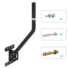 Adjustable Outdoor TV Antenna Satellite Dish J Pole Mount Base Bracket