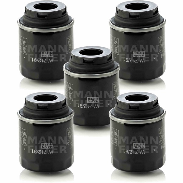 5X Mann-Filter ÖLfilter W 712/91 Oil Filter-image