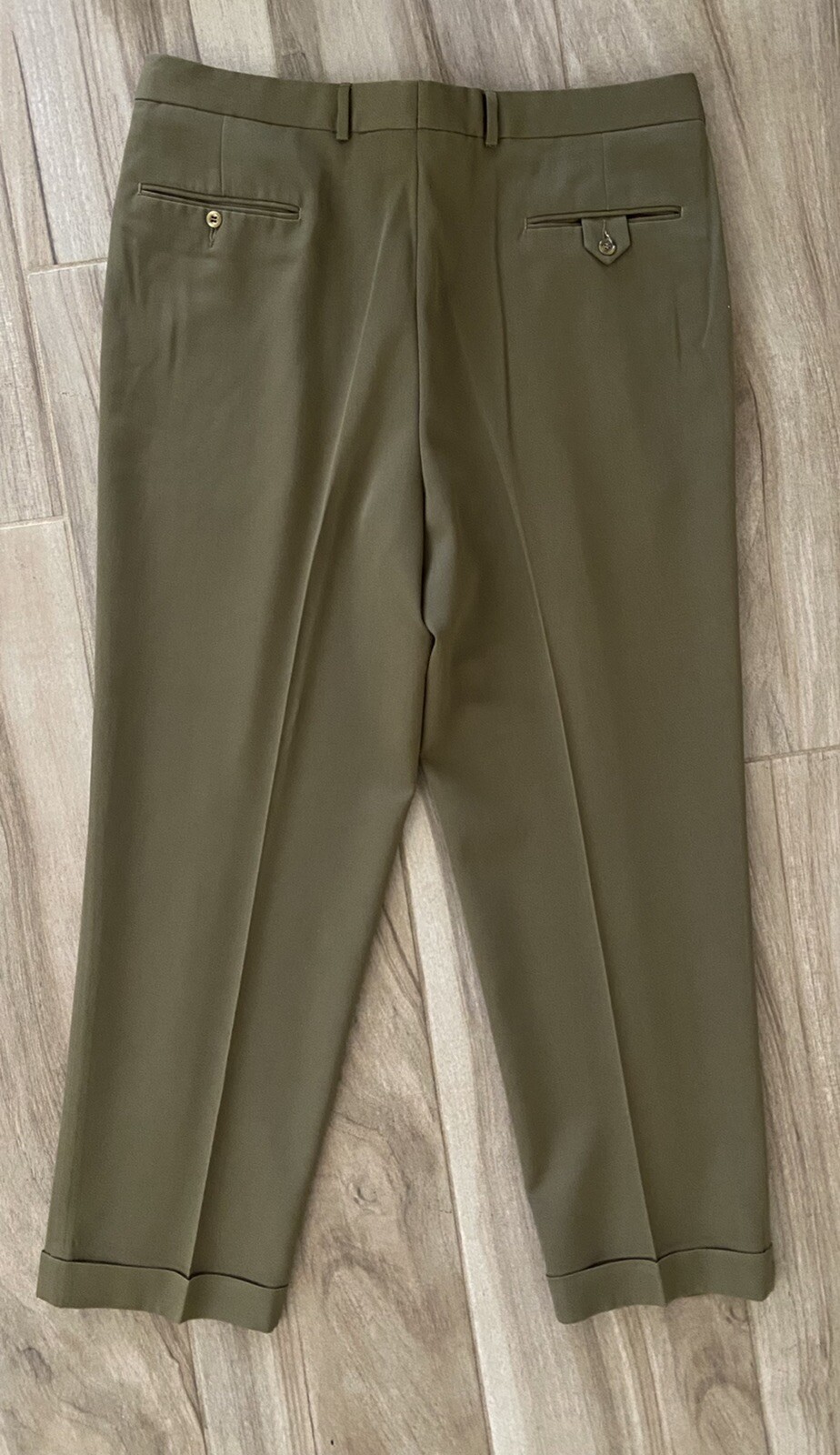 Tommy Hilfiger Mens Dress Pants Slacks 36x29 GreenBrown Pleated Front Cuffed eBay