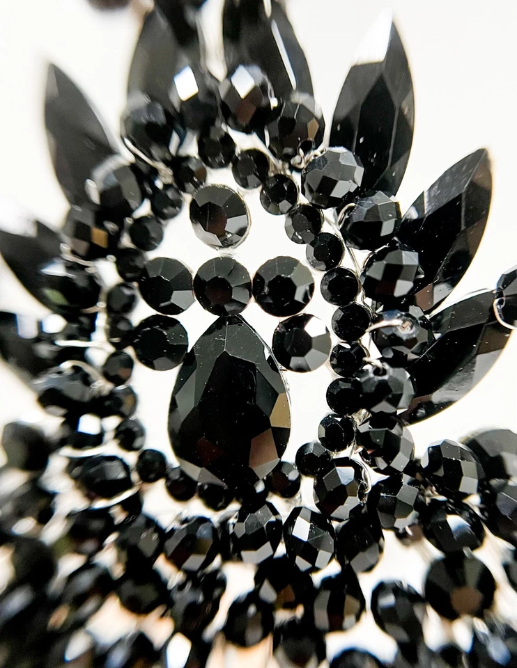 豪华银色皇冠,皇家哥特式皇冠,黑色水晶皇冠,串珠 XL 皇冠 — 第 4/4 张图片