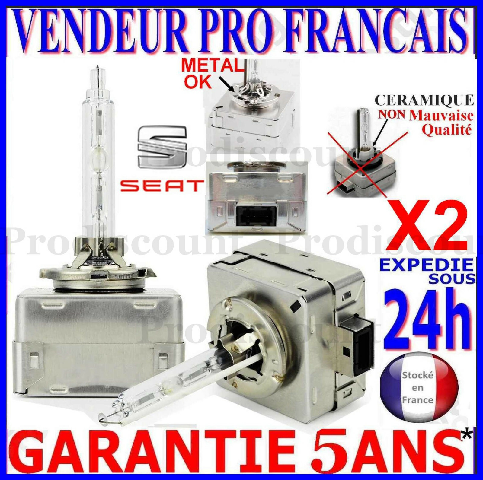 Phare Alhambra II faible ? Ampoule D3S xénon 35W 6000K pour voir la nuit
