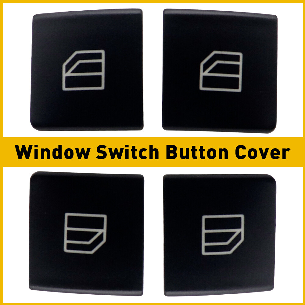 4-Piece Window Switch Button Cap Set for Mercedes C E W204 W212 S212 A207 C207 S204 S207 Models